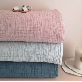 Bedspread cottonn gauze Antic pink