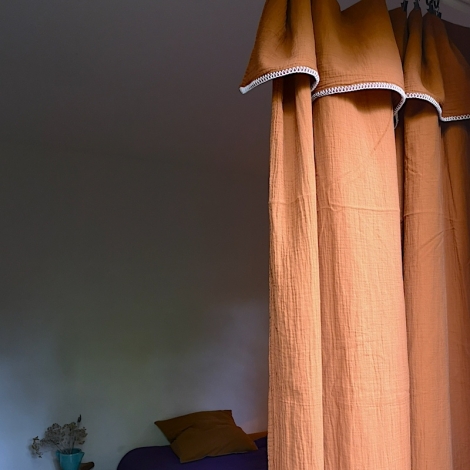 Curtain Craie cuivre 140x270 cm