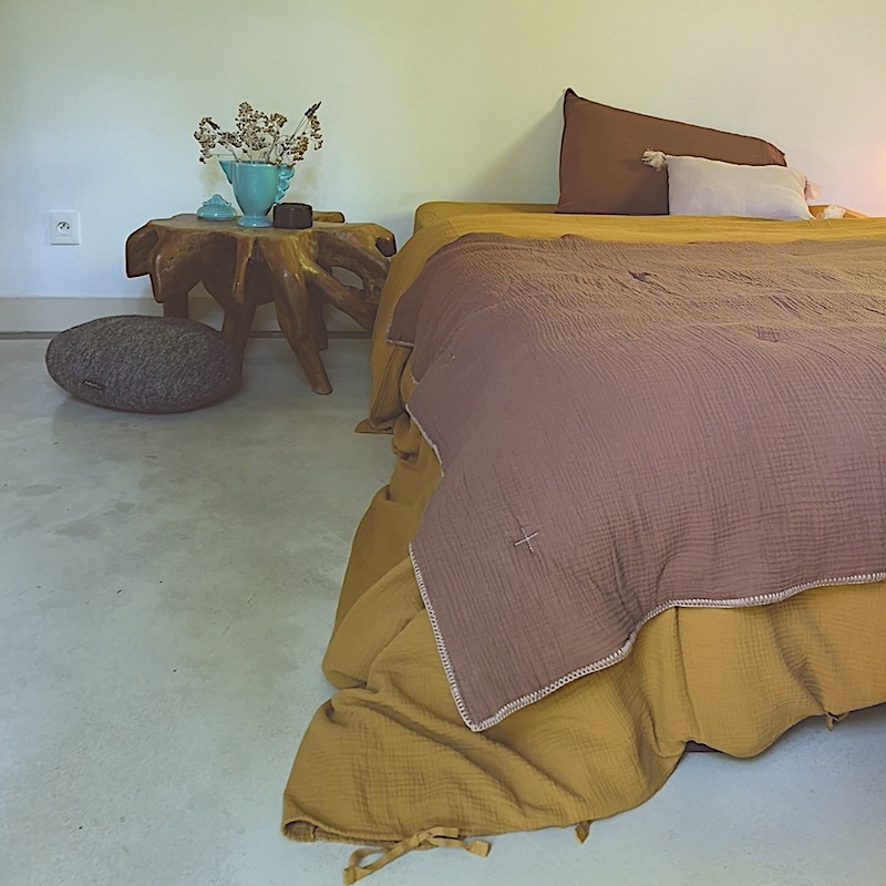 Edredon matelassé Terre cuite 140x200cm - grand modèle