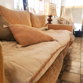 Sofa cover Craie houblon (livré avec garniture)