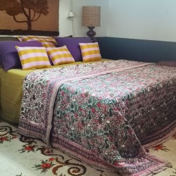Printed quilt GARAM Yellow/Green