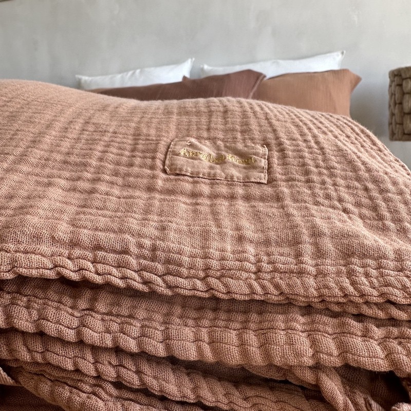 Drap plat Craie rose des sables 270x310 cm