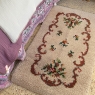 Handmade carpet in cotton white off