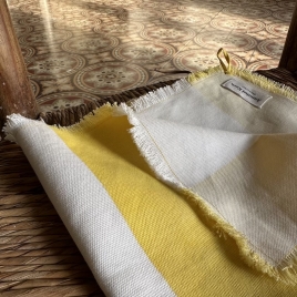 Tea towel LIMONADE lemon & white  75 x 53 cm