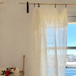 Curtain in coton gauze JAMDANI 110 x 300 cm