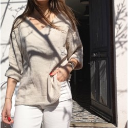 Blouse col V Nomade Falaise