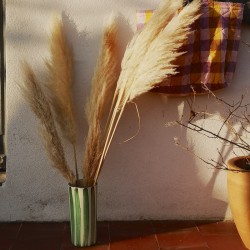 Vase GRANADA - Green stripes