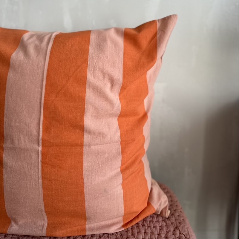 Housse de coussin LIMONADE rose & corail