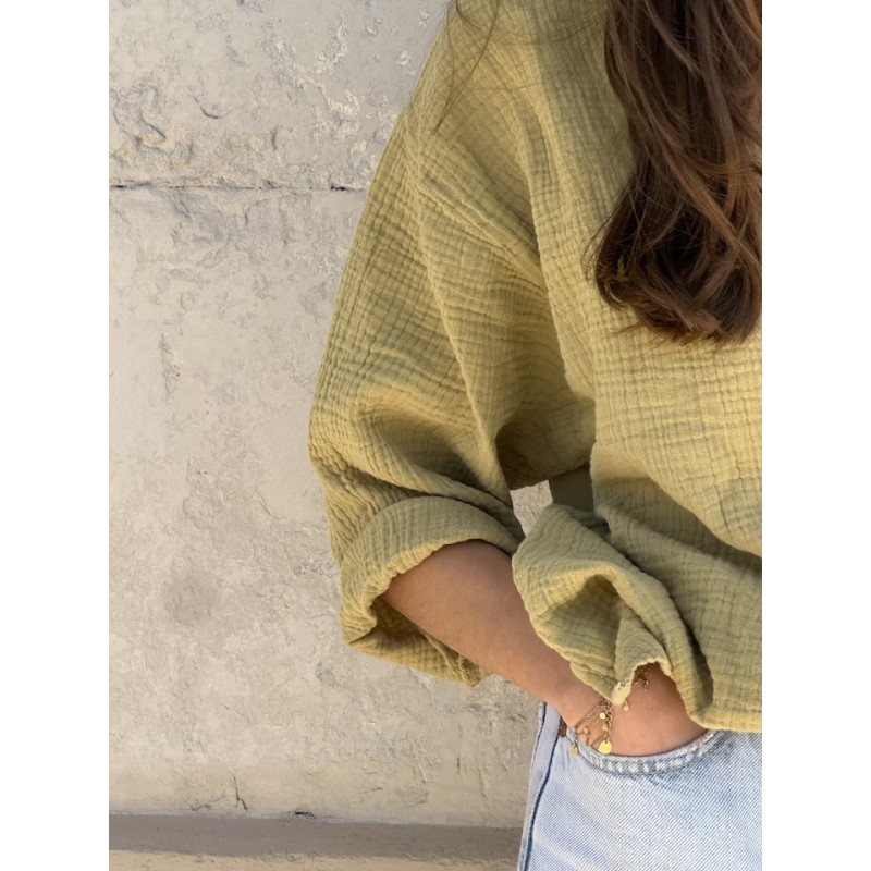 Blouse col V Nomade Antic gold