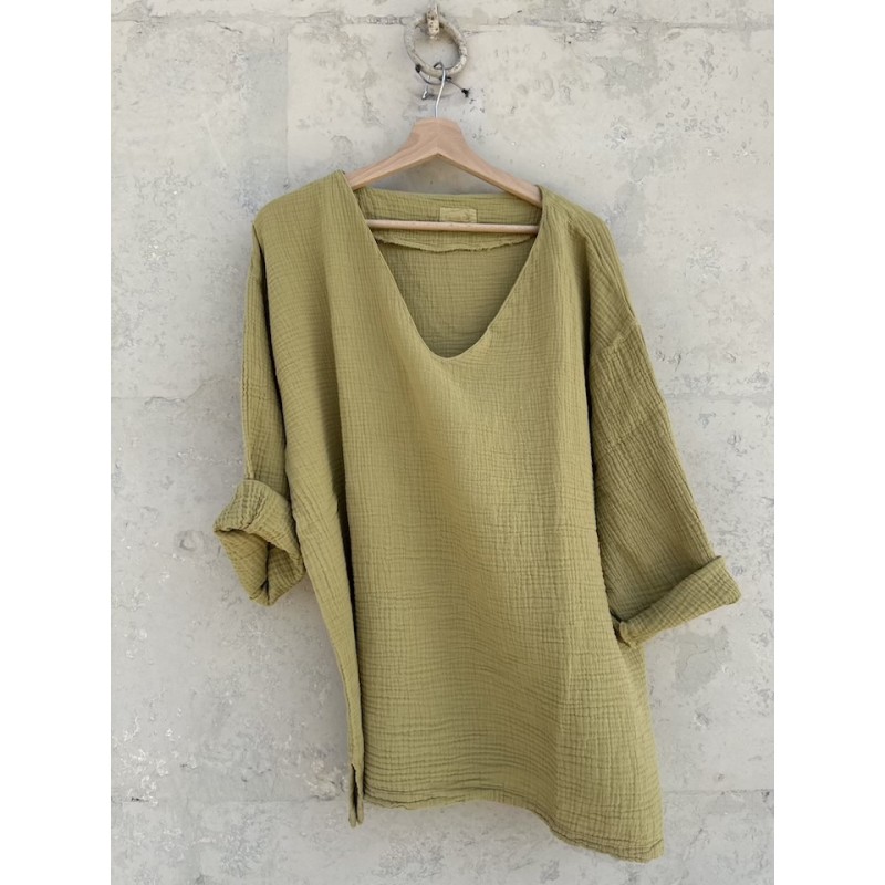 Blouse col V Nomade Antic gold