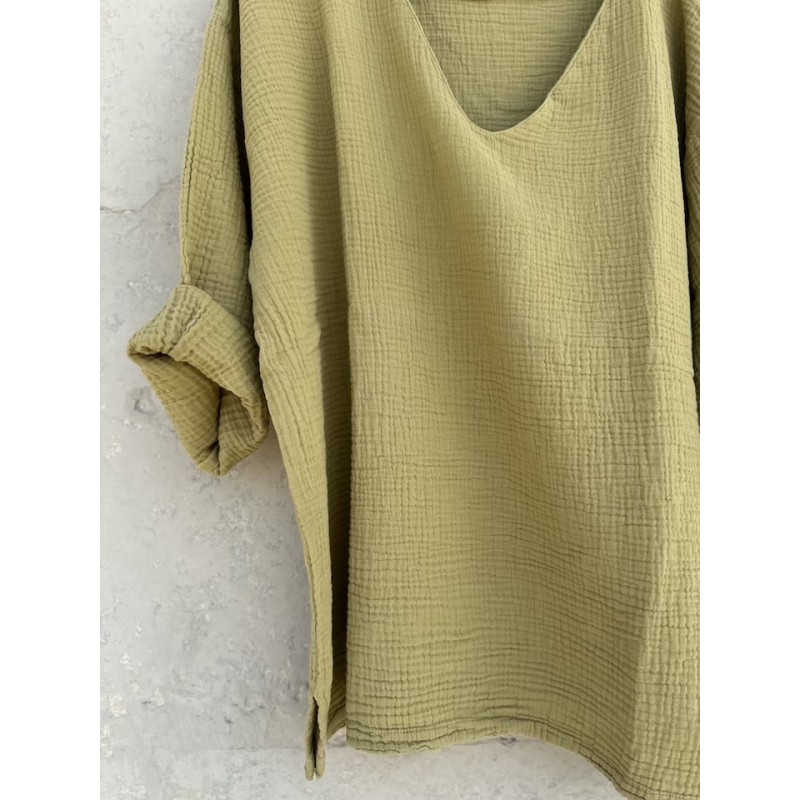 Blouse col V Nomade Antic gold