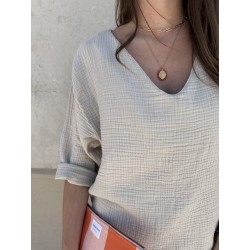 Blouse col V Nomade Falaise