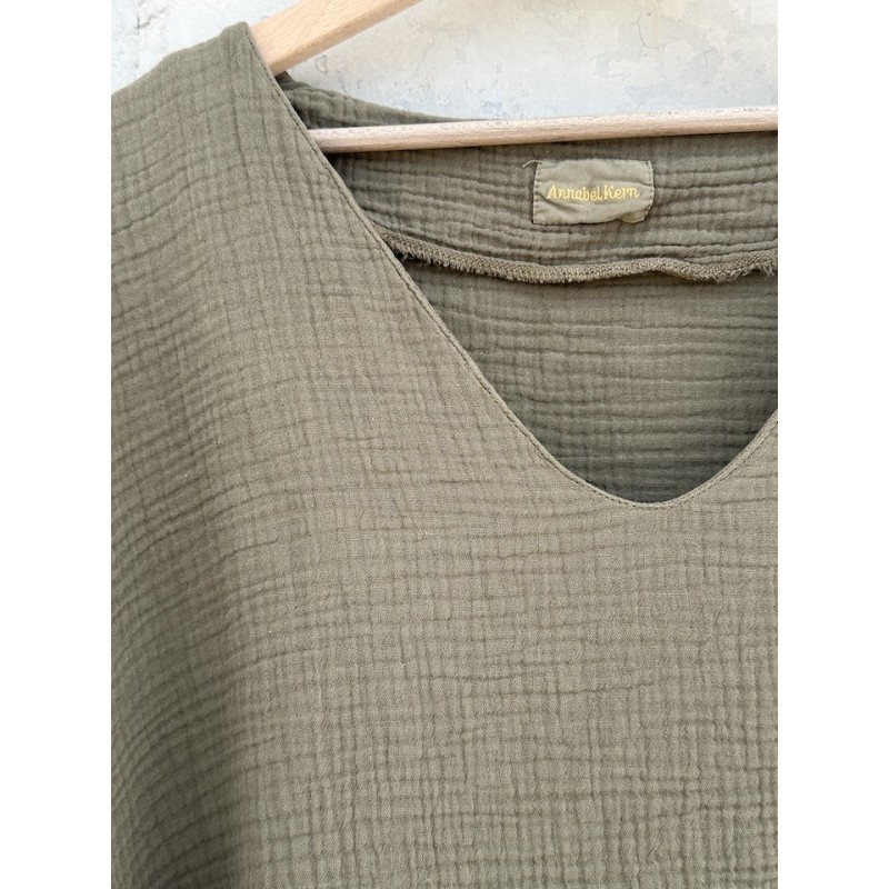 Blouse col V Nomade bronze