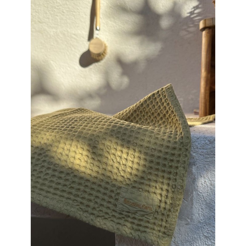 Essuie main nid d'abeille 45x70 Antic gold