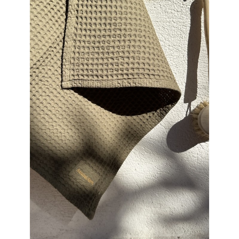 Essuie main nid d'abeille 45x70 Kaki bronze