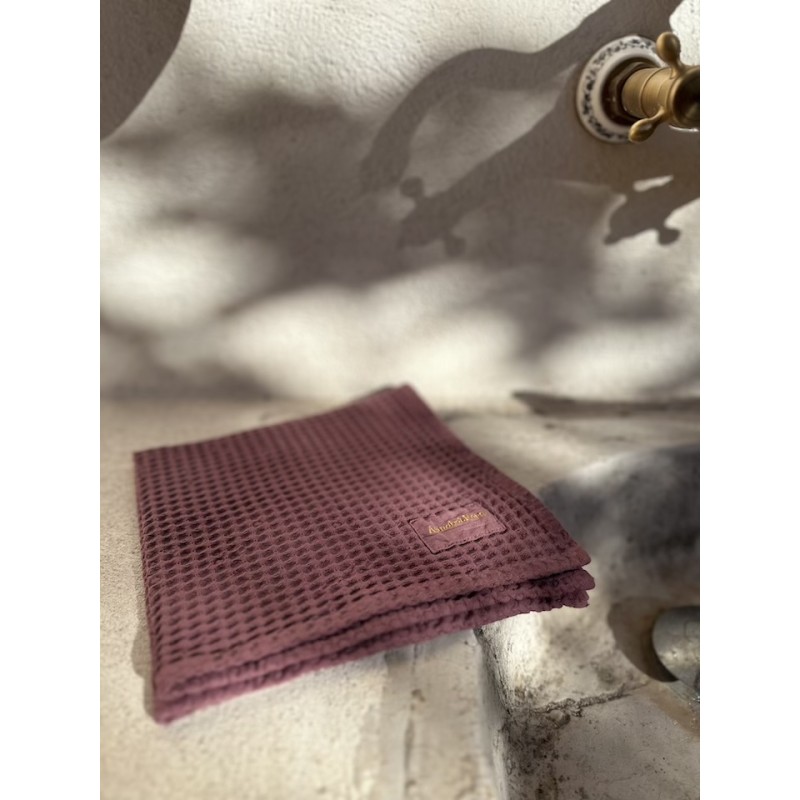 Essuie main nid d'abeille 45x70 Lilas
