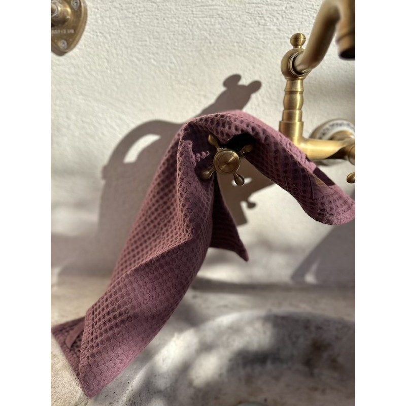 Essuie main nid d'abeille 45x70 Lilas