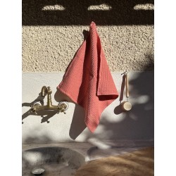 Essuie main nid d'abeille 45x45 Rose Flashy