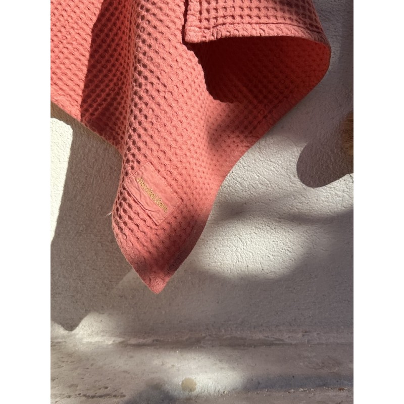 Essuie main nid d'abeille 45x45 Rose Flashy