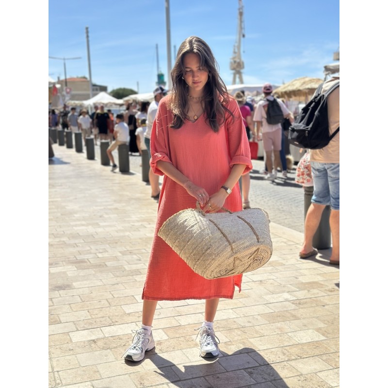 Tunique longue Nomade Rose Flashy