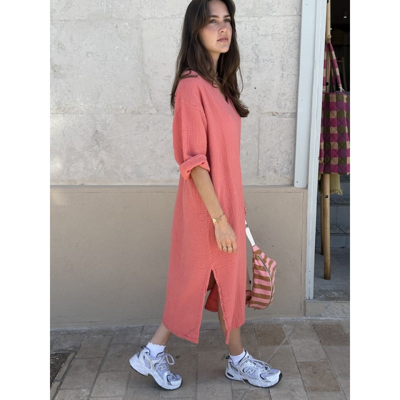 Tunique longue Nomade Rose Flashy
