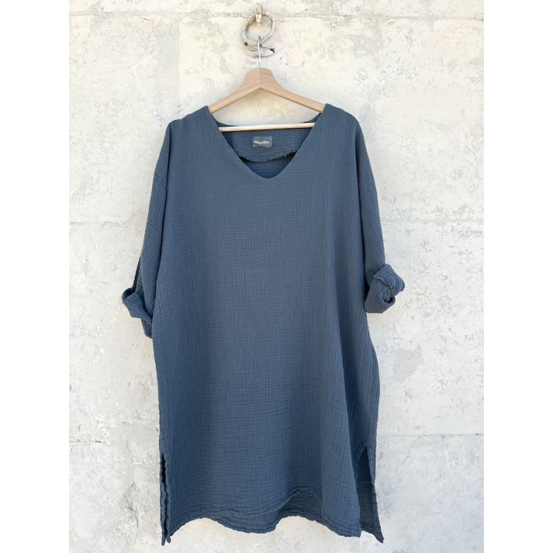 Tunique Nomade Bleu de prusse