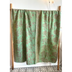 Couverture Kantha menthe