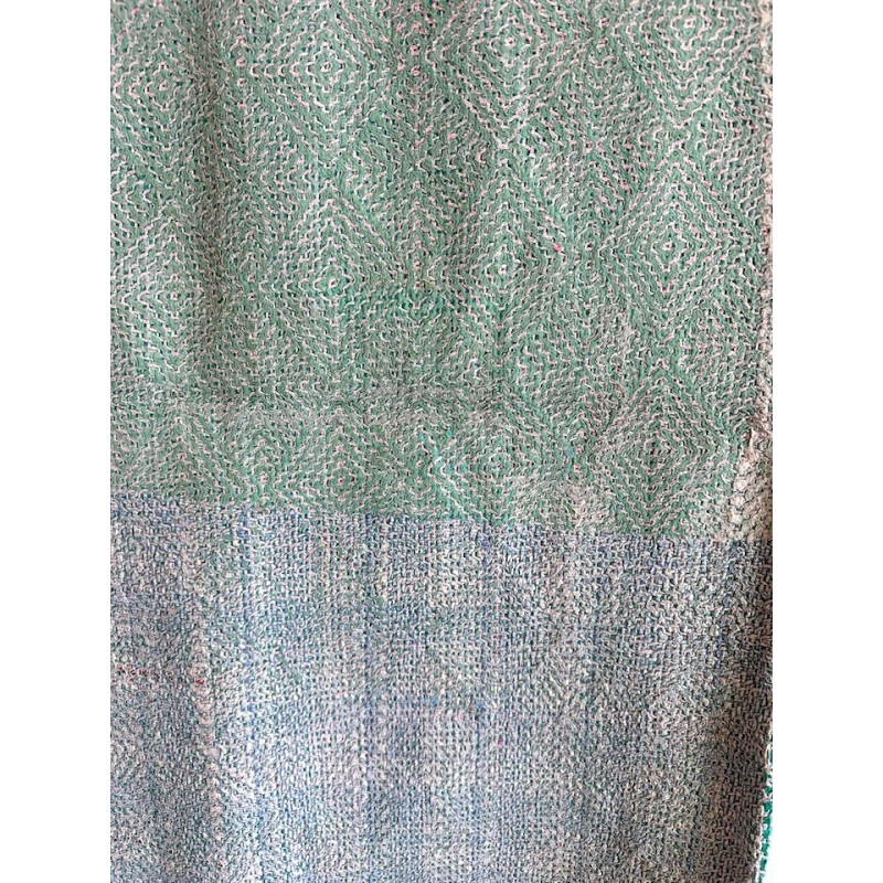 Couverture Kantha jacquard