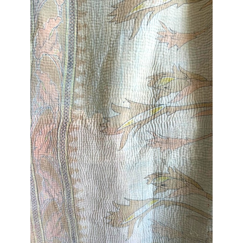 Couverture Kantha Pastel