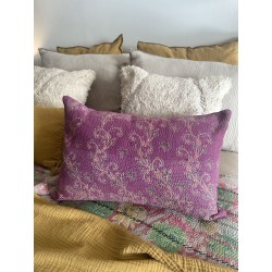 Coussin Kantha Fuchsia grand modèle