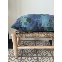 Coussin Kantha Bleu...