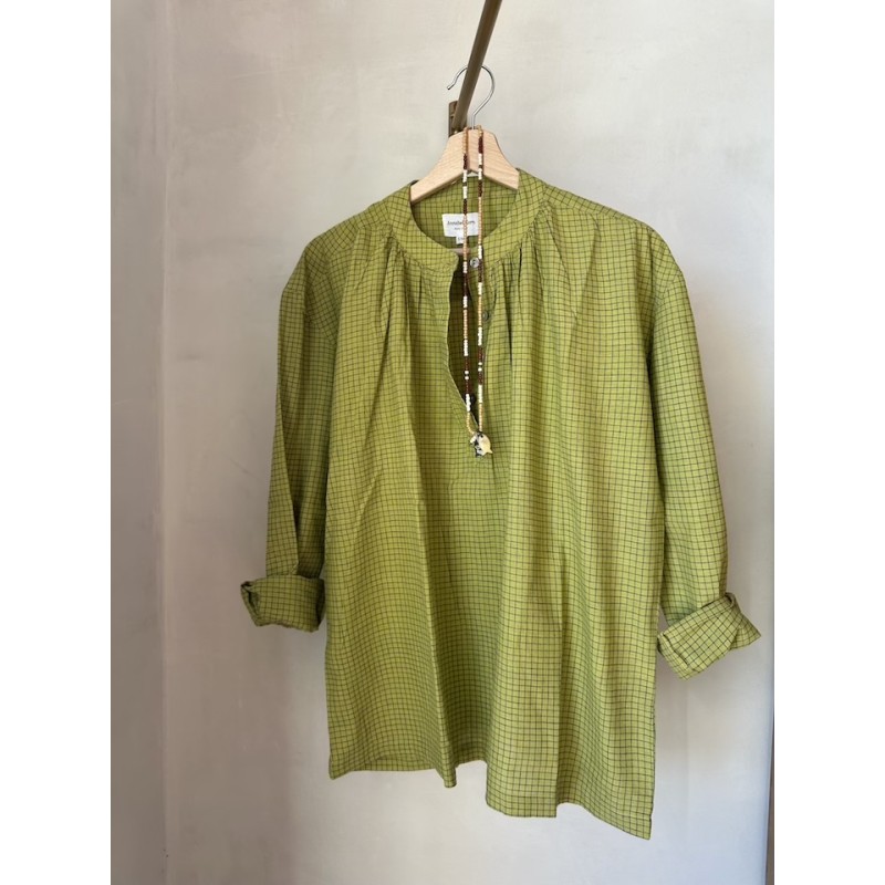Blouse Carreaux Pistache