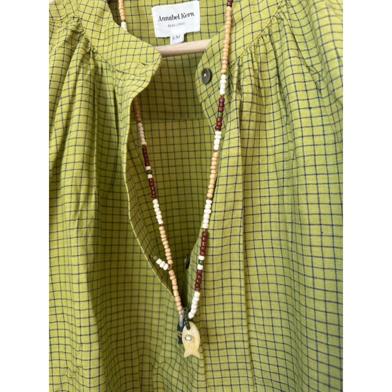 Blouse Carreaux Pistache