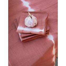 Set de 4 serviettes Tie & Dye Terracotta