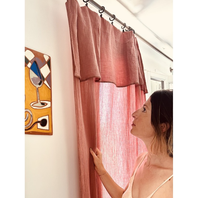 Curtain Craie terracotta 140x270 cm
