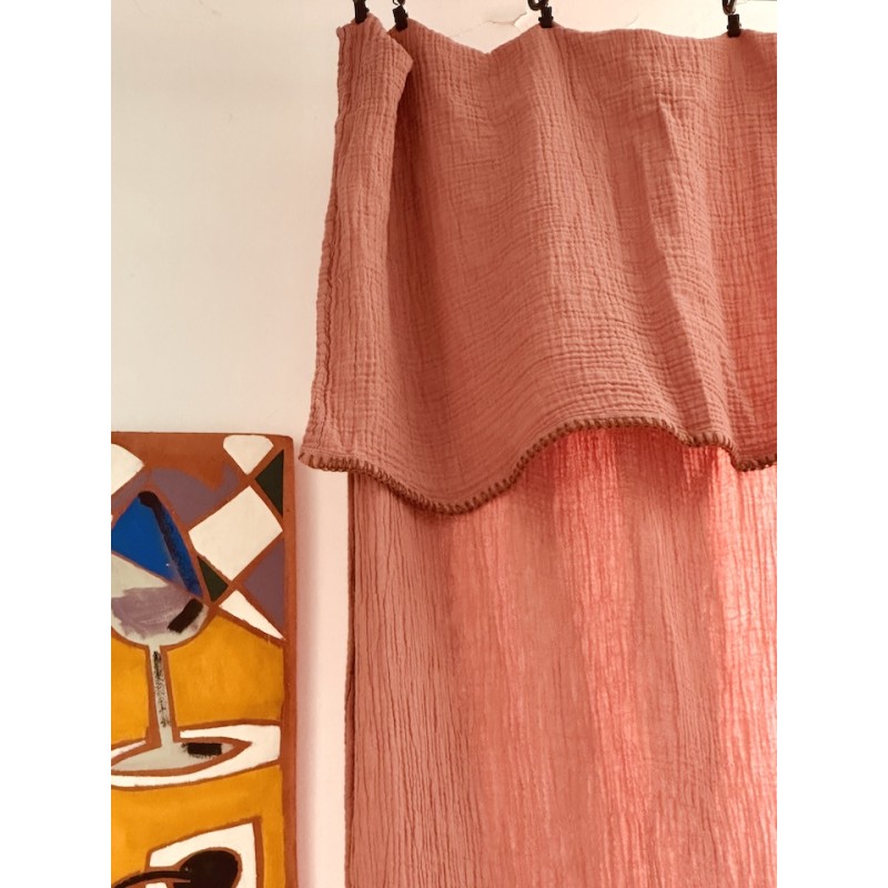 Curtain Craie terracotta 140x270 cm