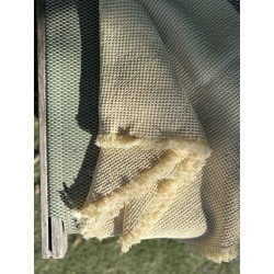 Drap de bain nid d'abeille jaune Butter yellow