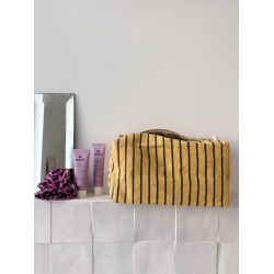 Trousse de toilettes à rayures jaune Rose in april