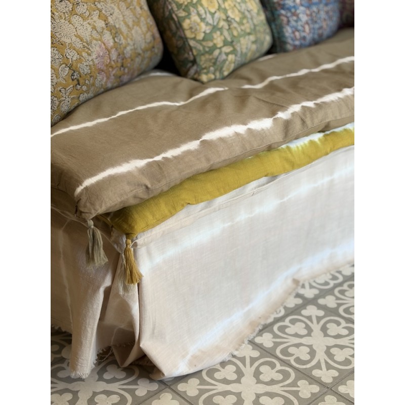 Sofa Cover Tie and Dye Mallorca Kaki